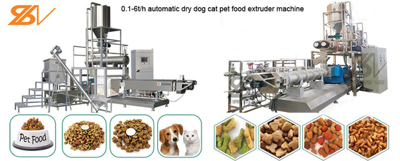 0.1-6t/H ξεφγμένος ξεράνετε τις εγκαταστάσεις παραγωγής σβόλων τροφίμων σκυλιών της Pet