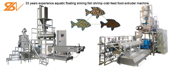 Βιομηχανική επιπλέουσα βυθίζοντας τροφή ψαριών που κάνει τη γραμμή επεξεργασίας τροφίμων της Pet μηχανών