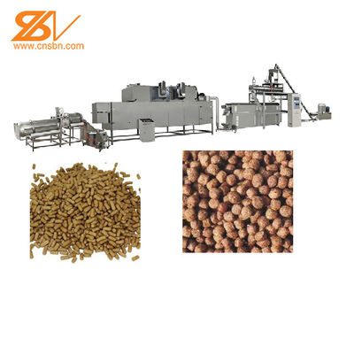 100kg/h-6t/h διπλός εξωθητής τροφών ψαριών βιδών για την επιπλέουσα μηχανή σβόλων τροφών ψαριών