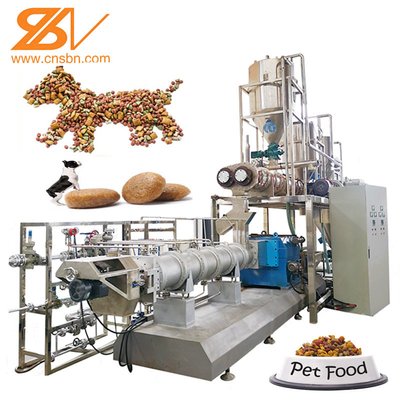 1-6t/H ξηρός Kibble οι εγκαταστάσεις κατασκευής εξωθητών επεξεργασίας πρόχειρων φαγητών τροφίμων γατών σκυλιών της Pet